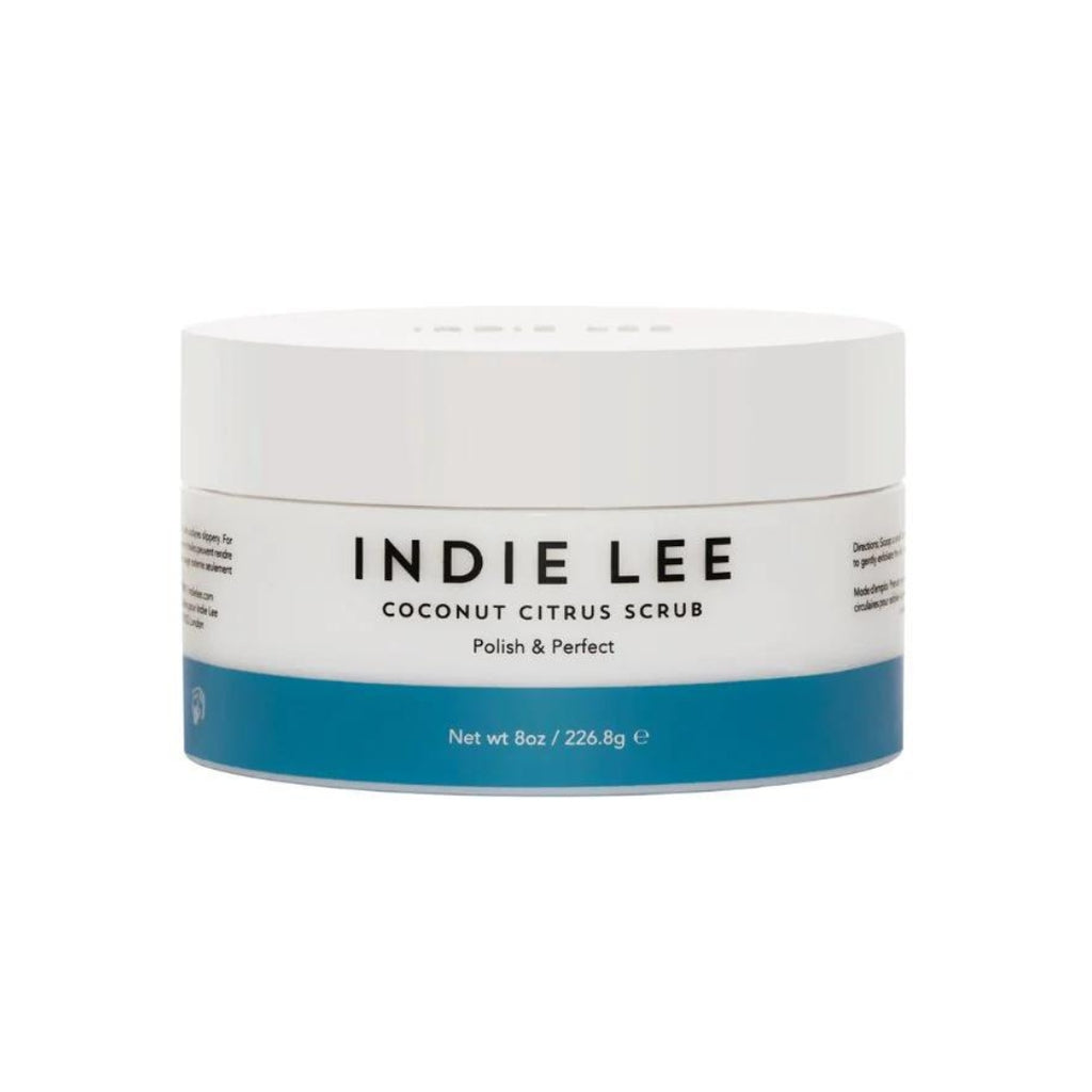 Indie Lee Coconut Citrus Body Scrub.